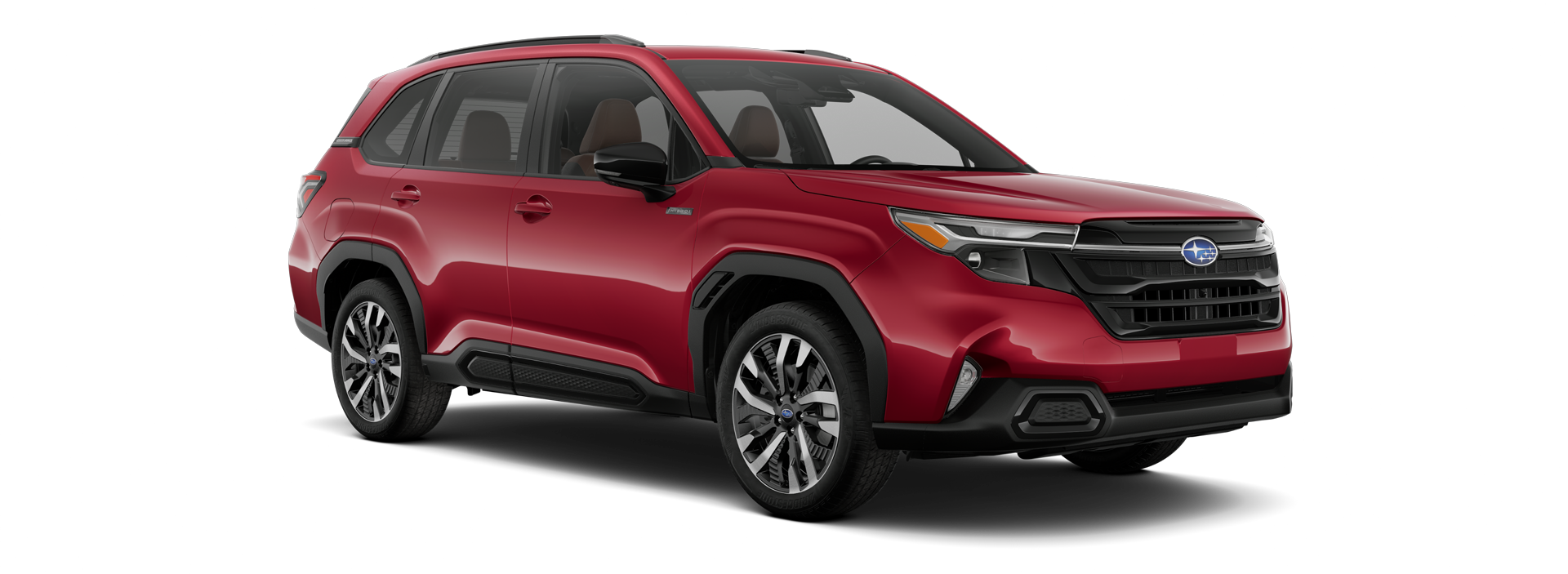 2025 Subaru Forester Touring Hybrid Shown in Crimson Red Pearl
