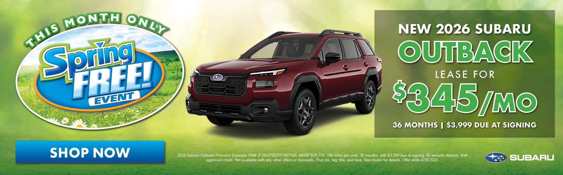 New 2026 Subaru Outback