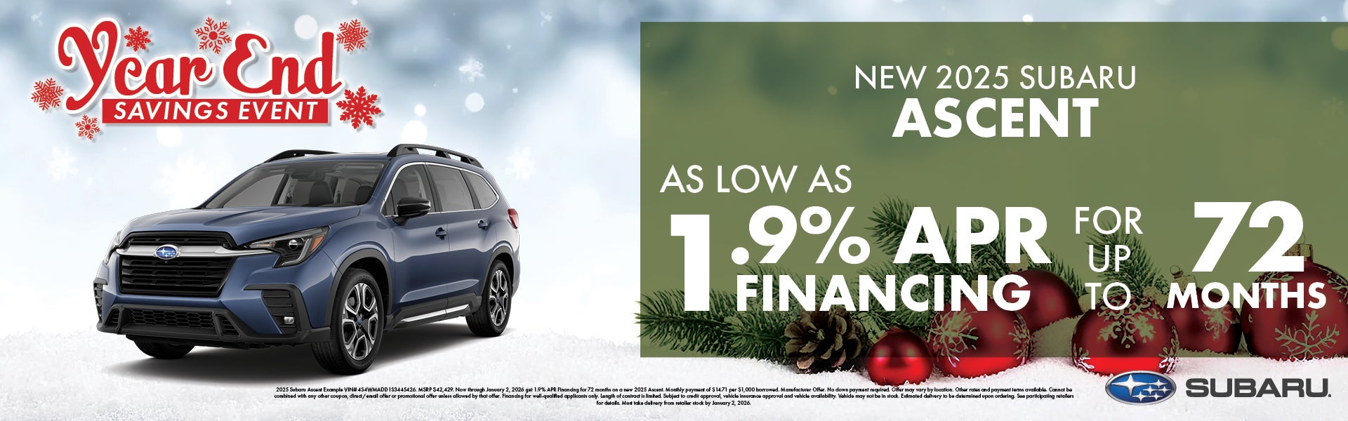 New 2025 subaru ascent