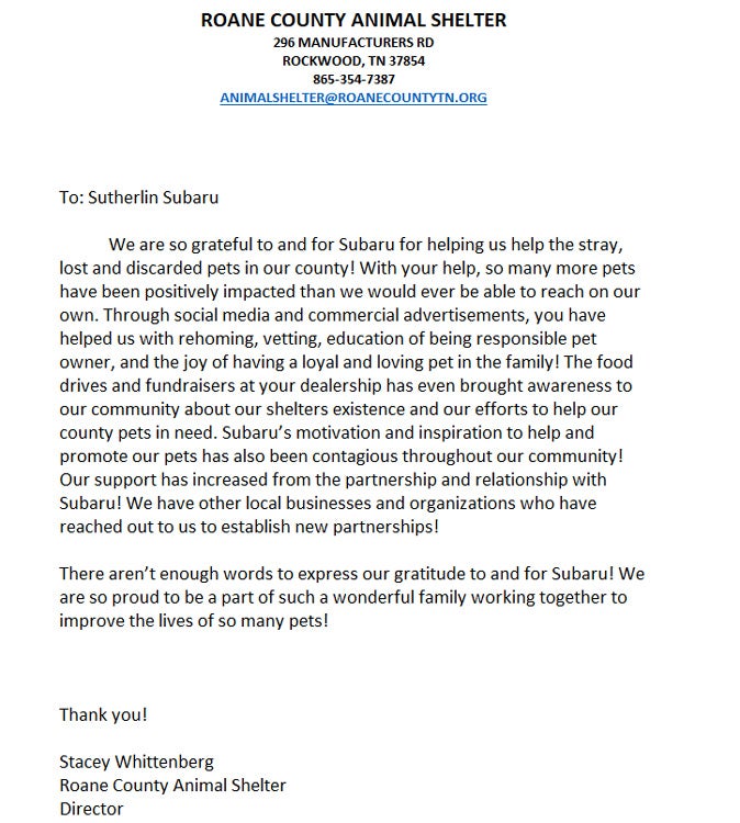 Roane County Animal Shelter 2